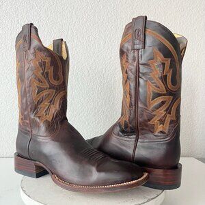 NEW Rod Patrick Mens Cowboy Boots 14.5B Perro Loco Brown Leather Soles Western